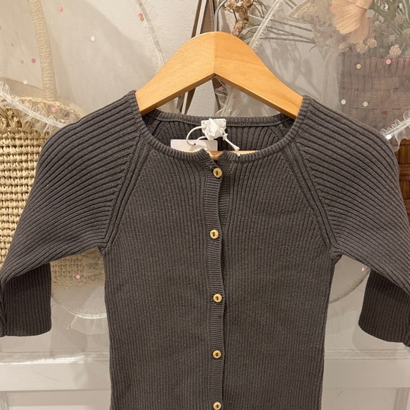 Knit Ribbed Baby One Piece - Picture 2 of 4